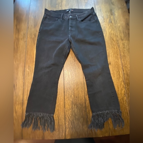 3x1 NYC Black Fringe Hem Jeans Size 29 B15 - Picture 1 of 8